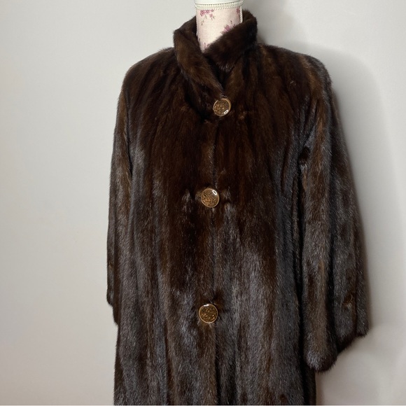 GENUINE MINK Coat Swing Coat Driving Coat - Picture 3 of 12